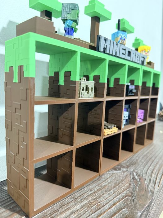 ‼️В НАЯВНОСТІ‼️ Поличка для фігурок майнкрафт, Підставка minecraft