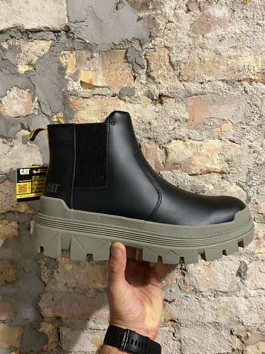 Мужские кожаные ботинки туфли челси Caterpillar