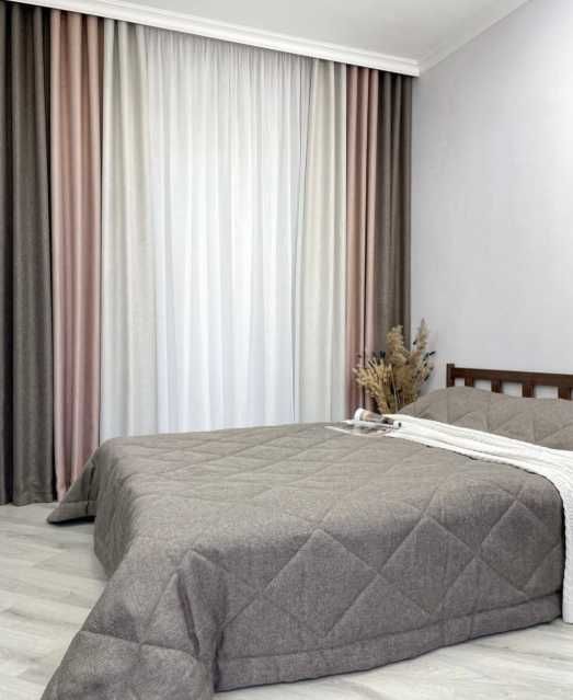 Штори БЛЕКАУТ готові, бархат шторы, гардины тюль мікровелюр мрамор