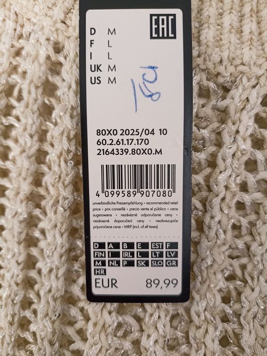 Sweterek ażurowy błyszczący roz.M/L/XL-over