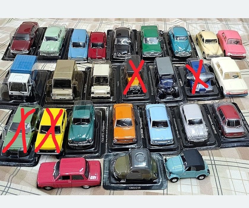 Автолегенды: модели машинок ЗАЗ, ВАЗ, ГАЗ, НАМИ, НАТИ, СМ3 и другие.