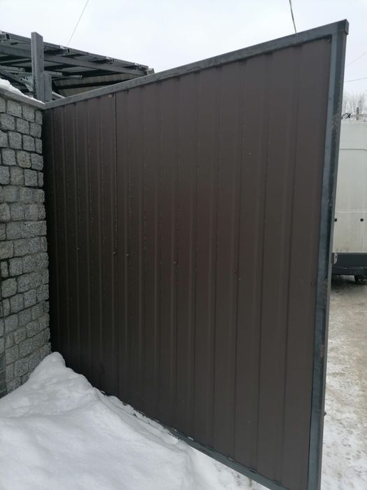 Ворота  розпашні  з металопрофеля