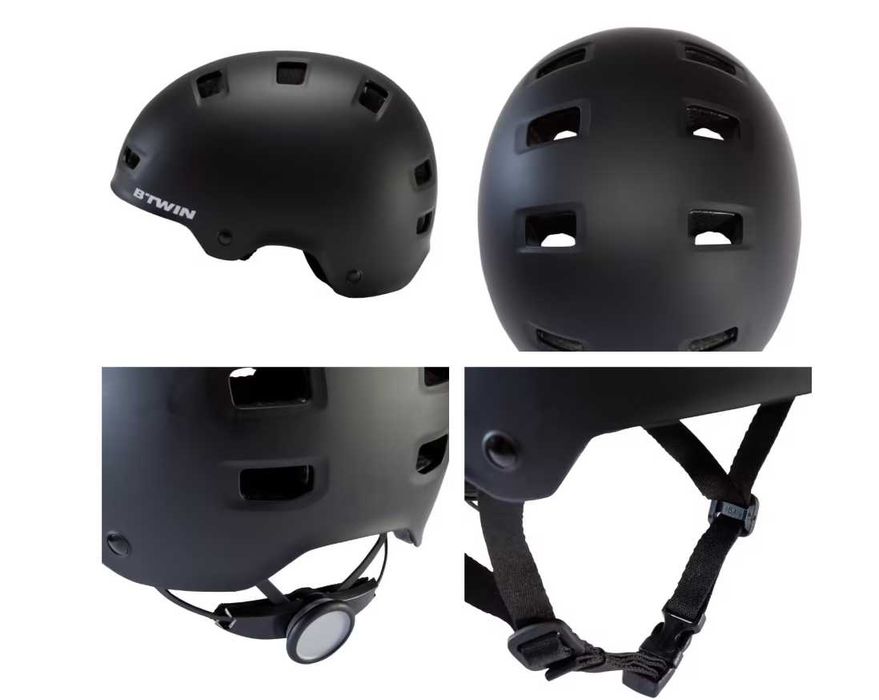 CAPACETE DE CICLISMO CRIANÇA 500 (excelente, preto)