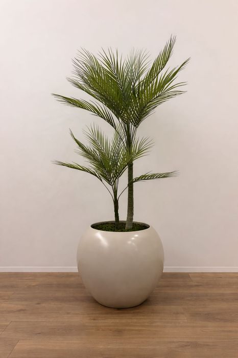 Palmeira artificial 120cm nova, muito realista, com vaso preto