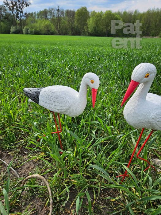Figurki bocian bociek do ogrodu dekoracja działka ozdoba 2 szt.