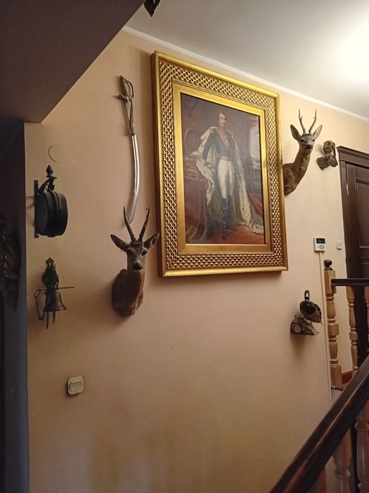 XX w Stara Kopia Portretu Napoleona III Winterhaltera Olej na Płótnie