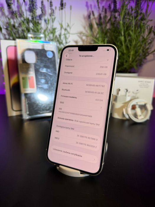 Smatron Apple iPhone 14 Plus | 256 gb | 100% bateria |Bialy