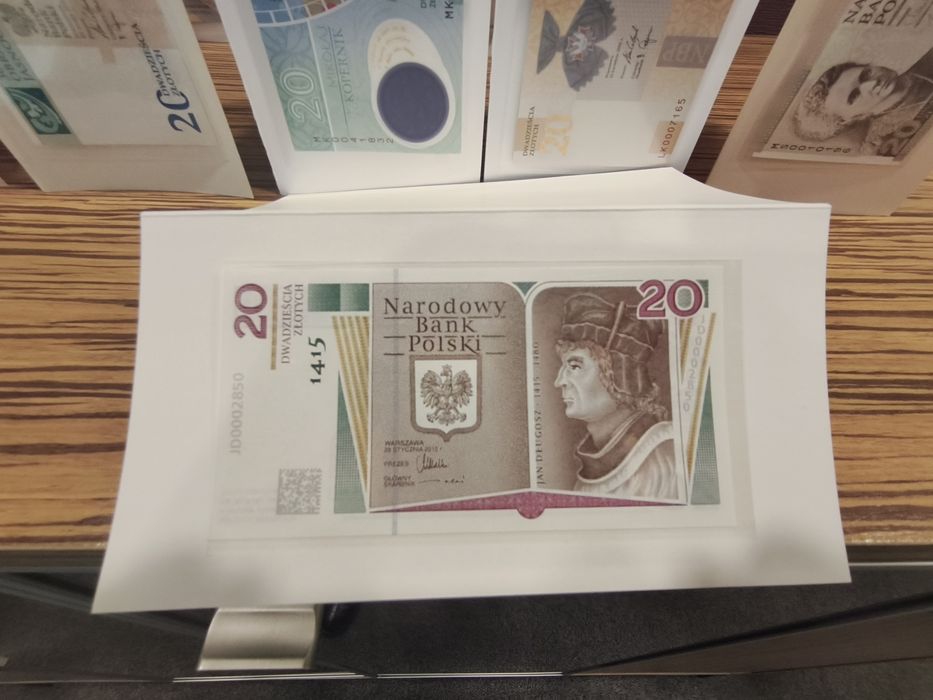 Cała kolekcja banknotów kolekcjonerskich NBP 17 sztuk stan menniczy
