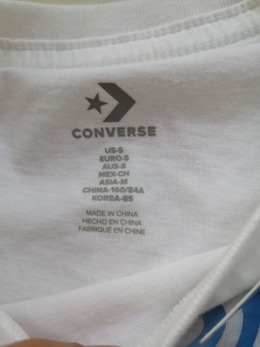 Футболка Converse кроп-топ, кроп-футболка жіноча, S-XS, біла подарунок
