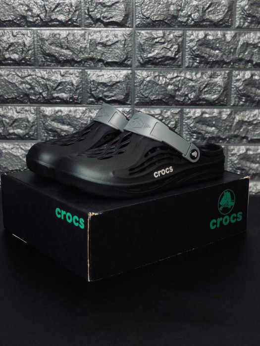 Crocs black\gray чоловічі Комфорт та стиль! Тапки Крокс мужские Скидки Шлепанци черные мужские Крокс черные крокс 2026 Crocs 2026 Новинка Топ
