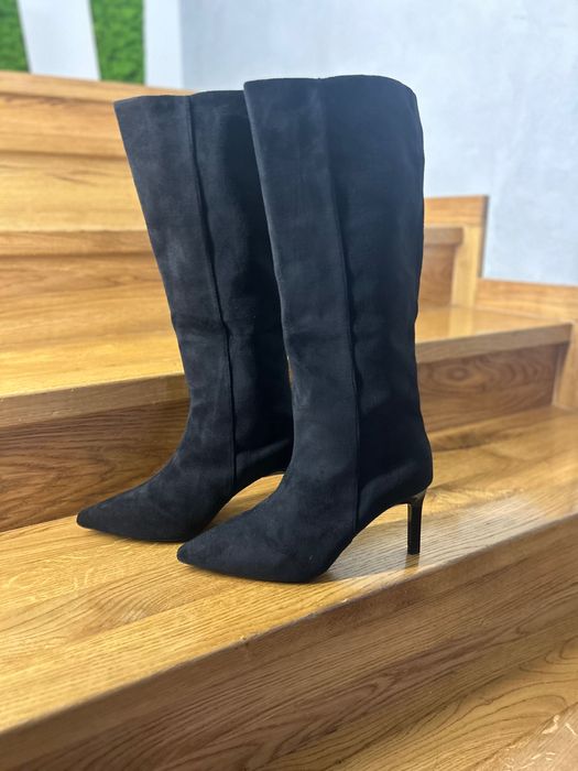 Kozaki przed kolano wysokie Czarne Nowe 40