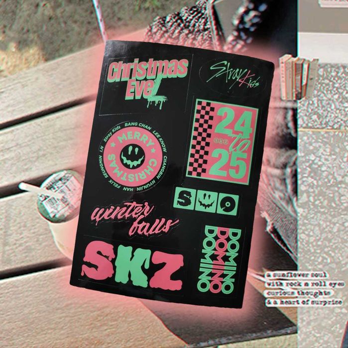 Офіційні наліпки наклейки Stray Kids з альбому Christmas EveL скз skz кпоп kpop