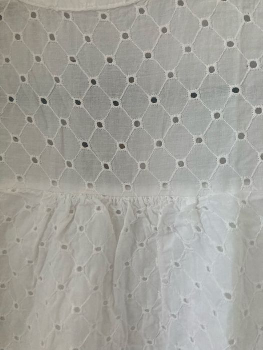 Biala sukienka z bawelny