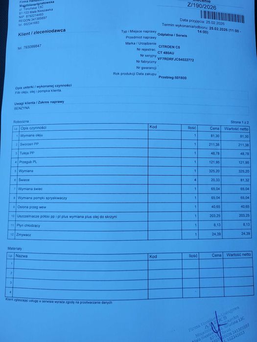 Citroen C5 X7 2.0 z gazem