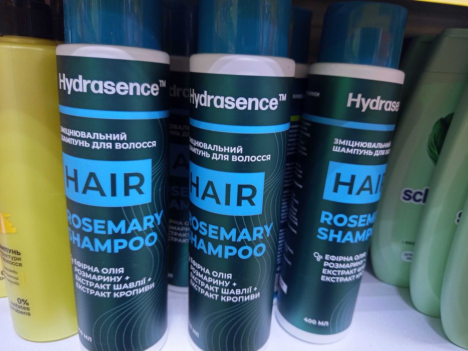 Зміцнювальний шампунь волосся Hydrasence Rosemary розмарин гель тонік