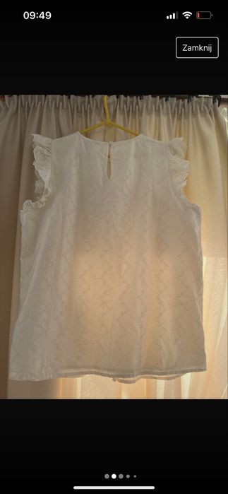 EDC by Esprit top bluzka ażurowa haftowana Boho