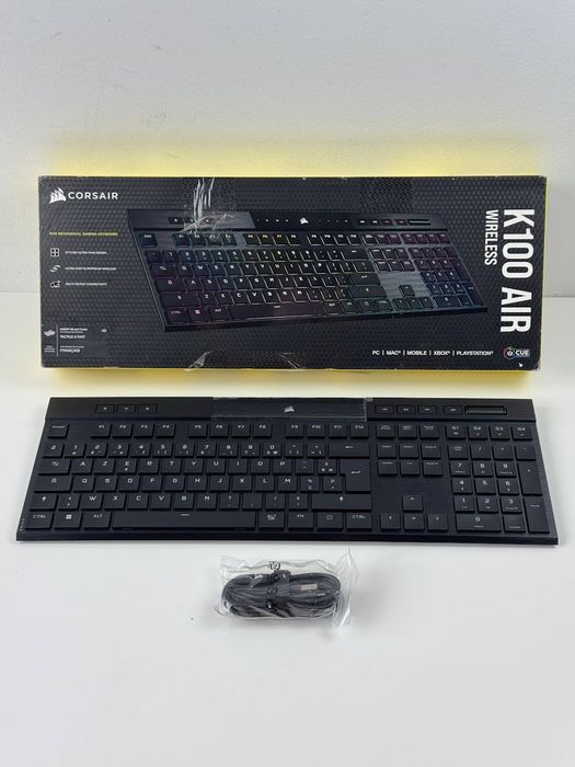 Клавіатура Corsair K100 AIR Wireless RGB AZERTY Black (CH-913A01U-FR)