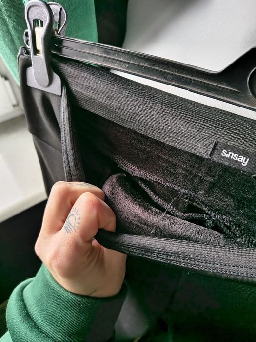 Spodnie damskie legginsy ocieplane futerkiem od wewnętrznej strony xl