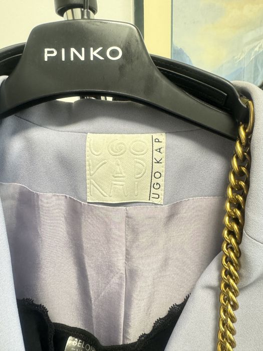 Żakiet elegancki 38 M błękitny