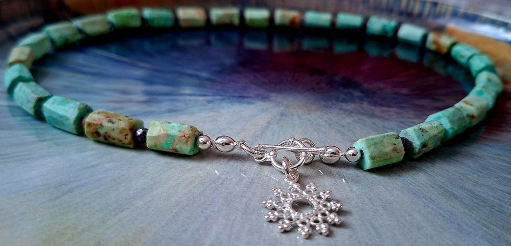 Naszyjnik handmade z turkusów