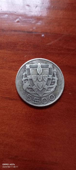 Moeda 5 escudos do ano 1946
