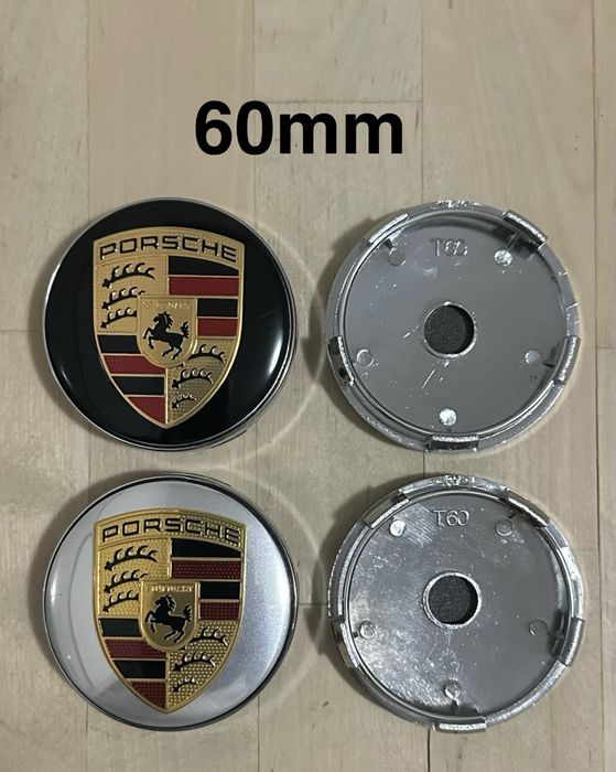 Conjunto 4 Centros Jantes Porsche 56mm 60mm 65mm 68mm 76mm