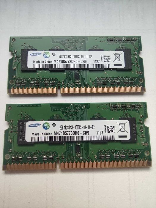 Kości RAM SAMSUNG 4GB , 2x2GB 1Rx8 PC3-10600S-09-11-B2 dual channel