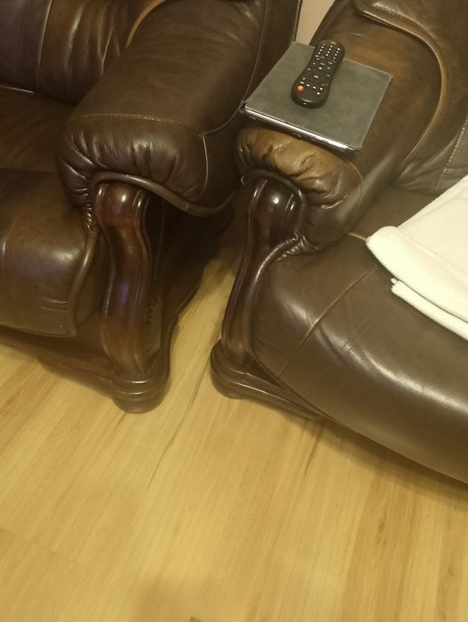 Zestaw wypoczynkowy skórzany