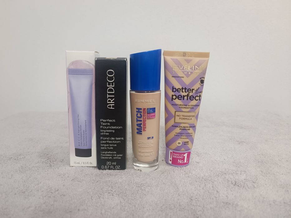 Zestaw podkładów artdeco baza becca rimmel Eveline