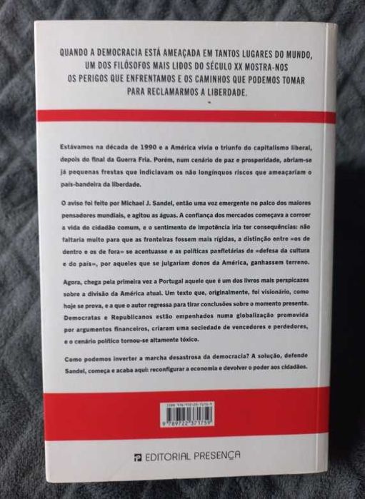 O Descontentamento da Democracia - Michael J. Sandel
