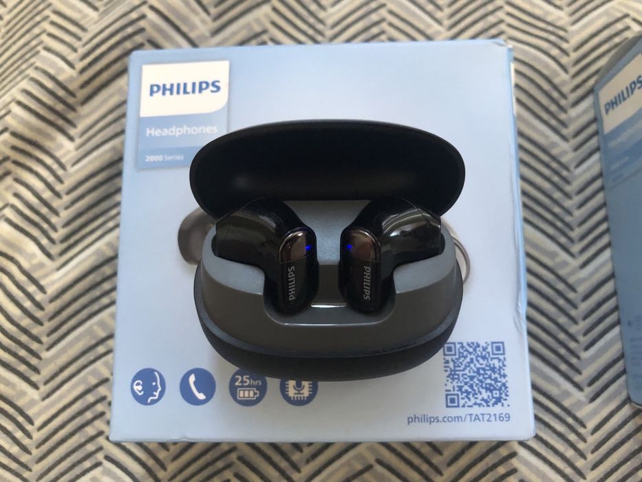 Новые беспроводные наушники Philips 2026 - TAT2169, Новая модель - Черны/Белый