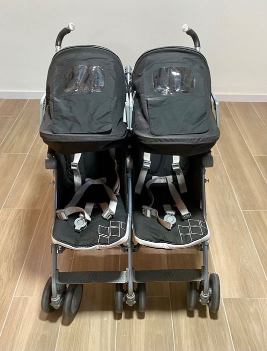 Maclaren Twin Techno carrinho duplo preto