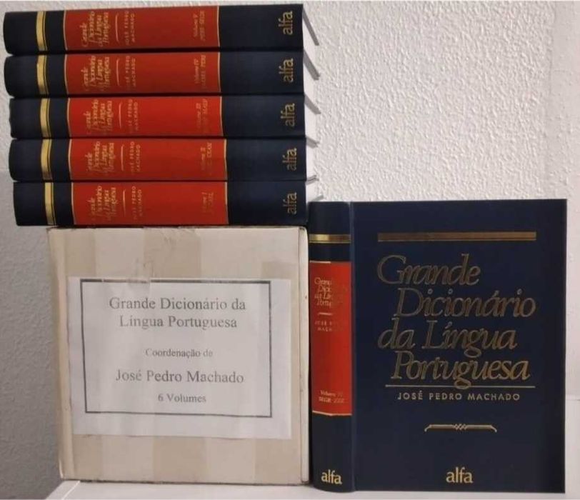 Grande dicionário de Língua Portuguesa - Prof. Dr. José Pedro Machado em 6 livros novos na caixa original