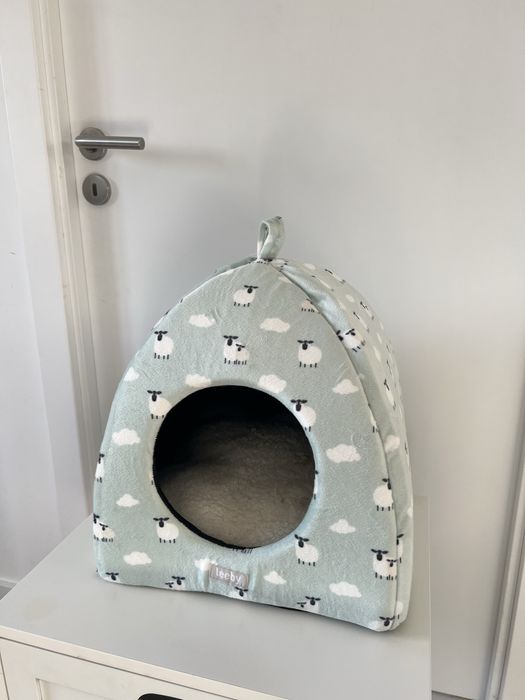 Ninho Leeby Igloo Novo Azul ovelhas para gato