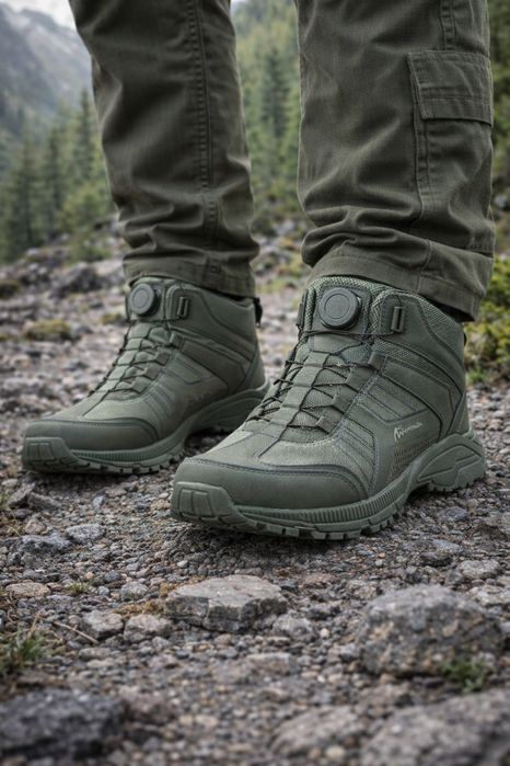 демісезонні черевики на автошнурівці койот Maercanson черевики койот