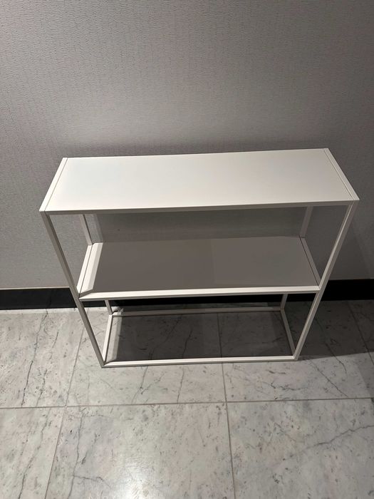 Stół-konsola / regał JYSK VIRUM 26x80x81 biały metalowy