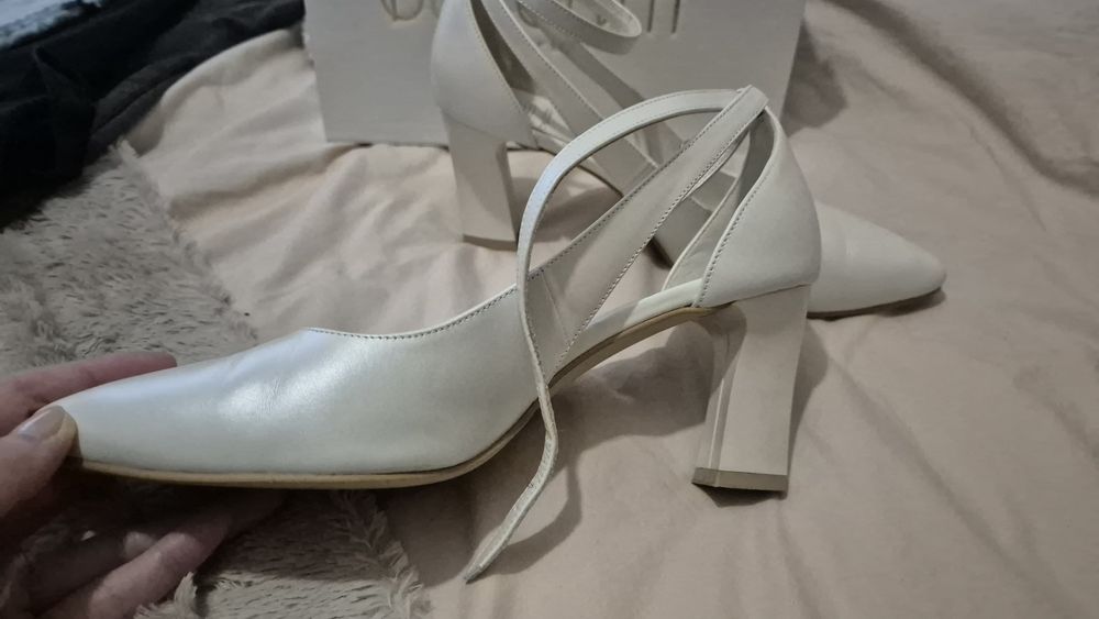 Skórzane buty ślubne