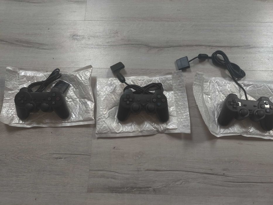 Черный проводной вибро джойстик для playstation 2, 1, PSX.