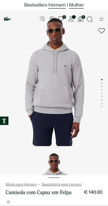 Camisola com capuz Felpa Lacoste