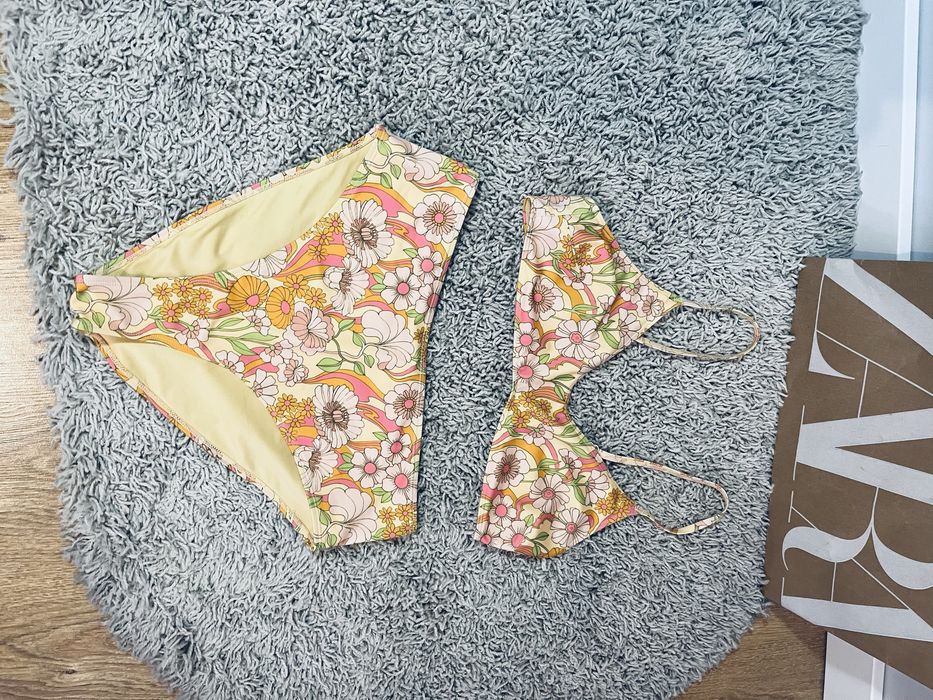 Zolte bikini damskie stroj kapielowy wysoki stan rozm s/ m