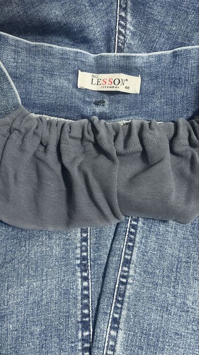 Джинси для вагітних з трикотажним поясом.