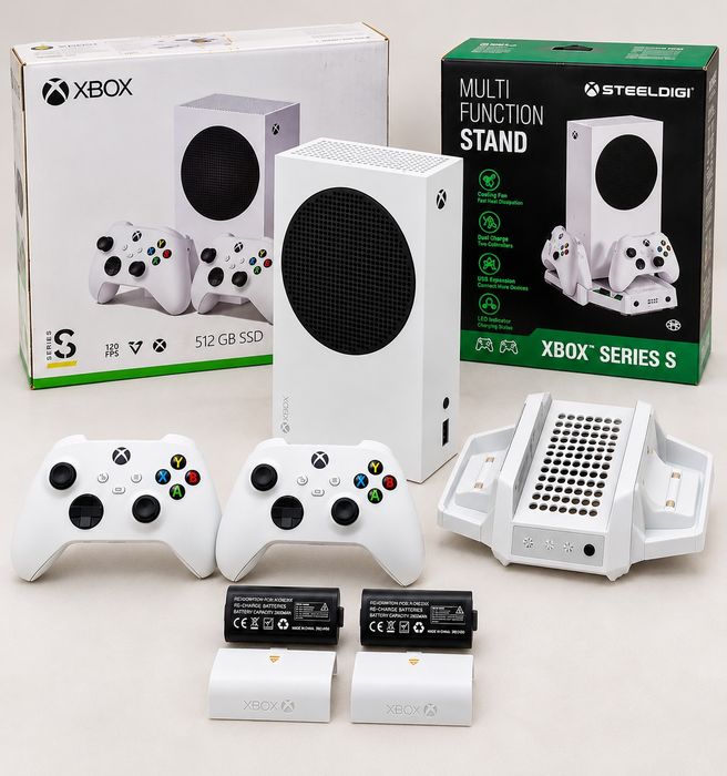 Xbox Series S 512GB | 2 oryginalne pady | SteelDigi | bogaty zestaw