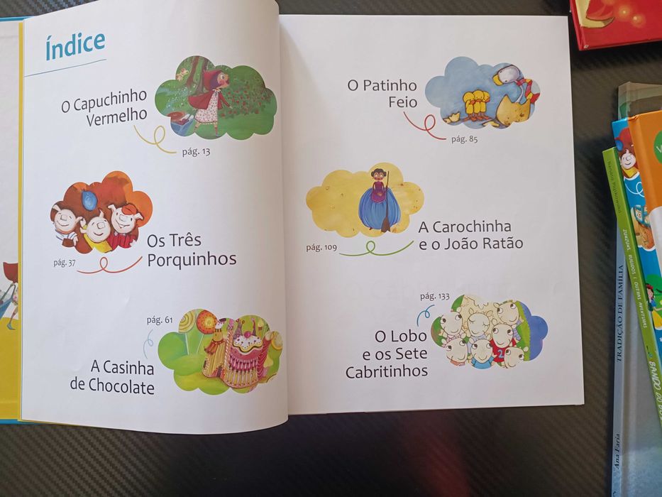 livros infantis “Histórias de Encantar” – Volume 1 e Volume 2.