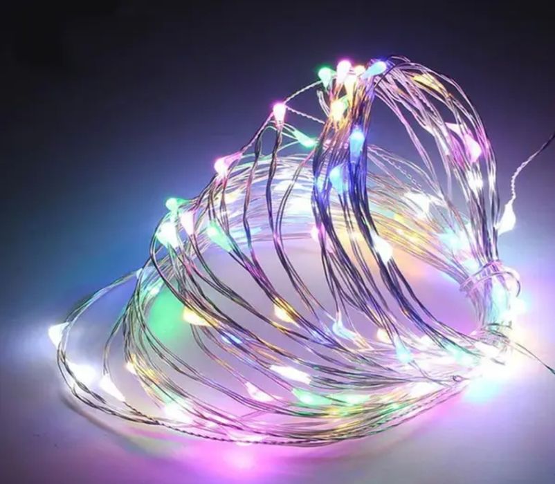 Гирлянды на батарейках 3,5 и 10 метров, РАСПРОДАЖА -65%