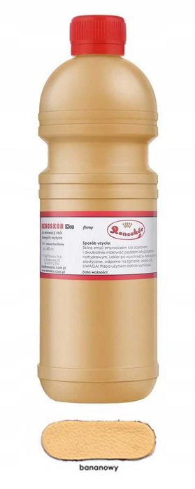 RENOSKÓR Farba Lakier Do skóry BANANOWY 200ML