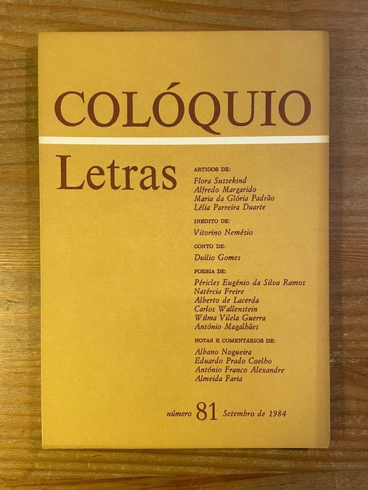 Colóquio - Letras - Número 81 (portes grátis)