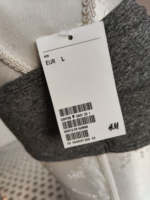 Nowy z metką szary sportowy stanik rozmiar L H&M