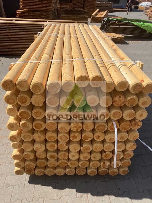 PALISADA toczona sosnowa, fi 10cm,  długość - 3m