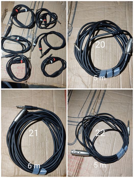 Lote cabos XLR (Canon) e Jack