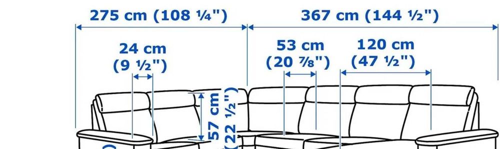 narożnik Ikea LINDHULT – wygodny, salonowy, okazja